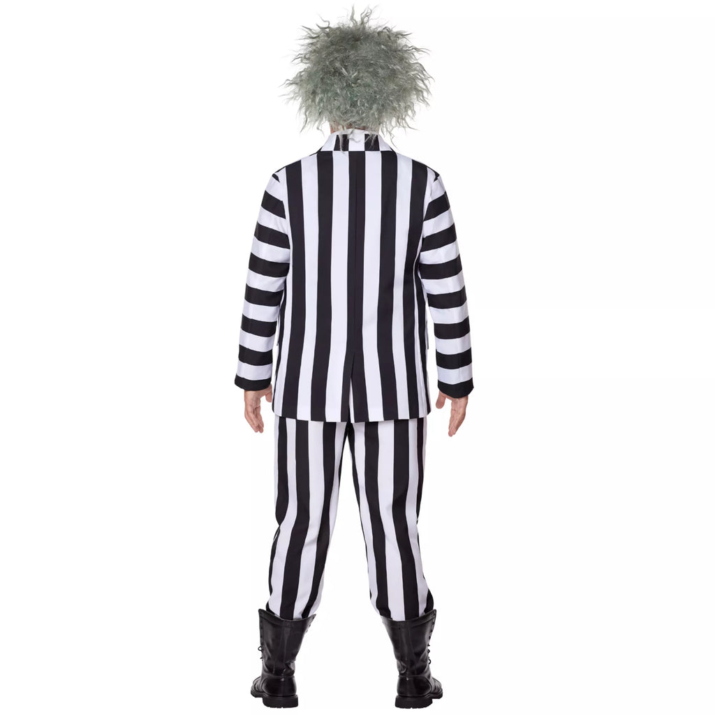 Adult Beetlejuice Striped Plus Size Suit