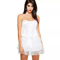 White Lace-Up Plus Size Corset