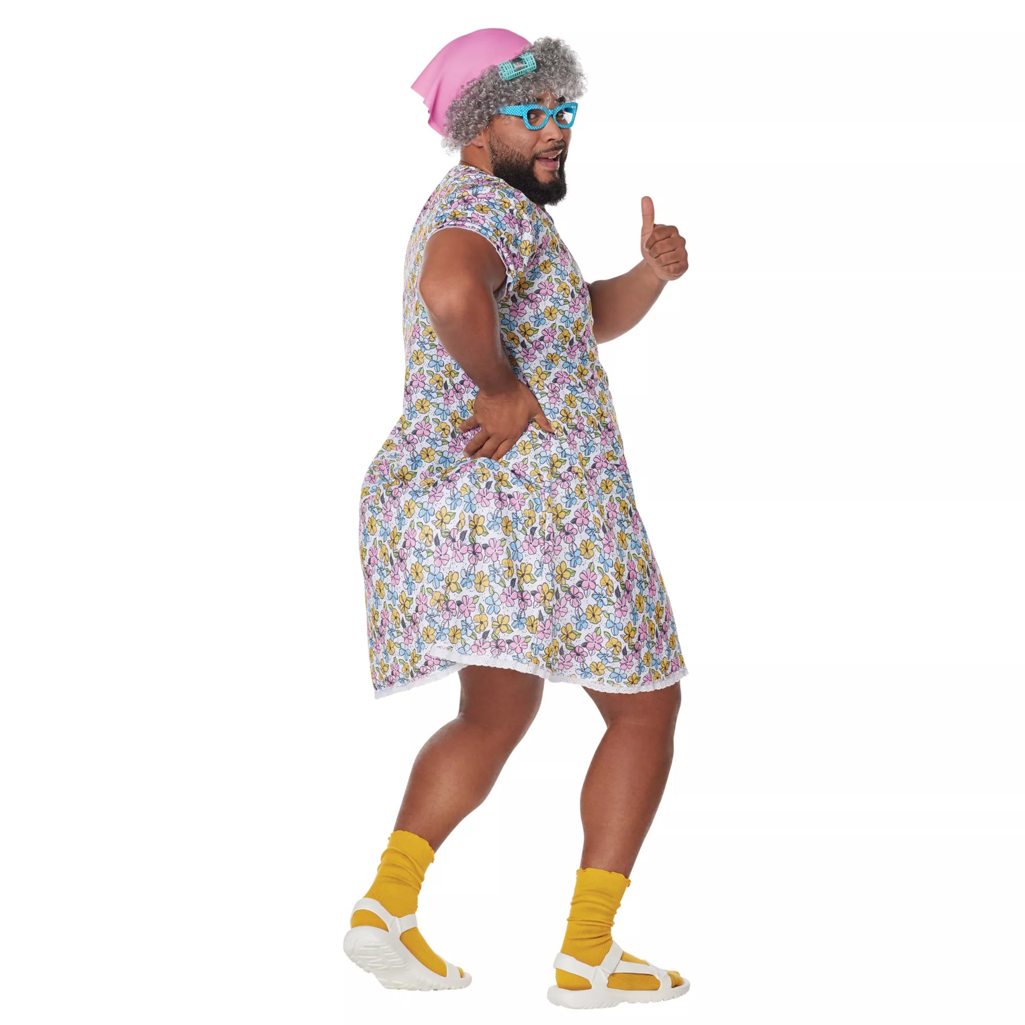 Adult Grandma Flower Dress Costume