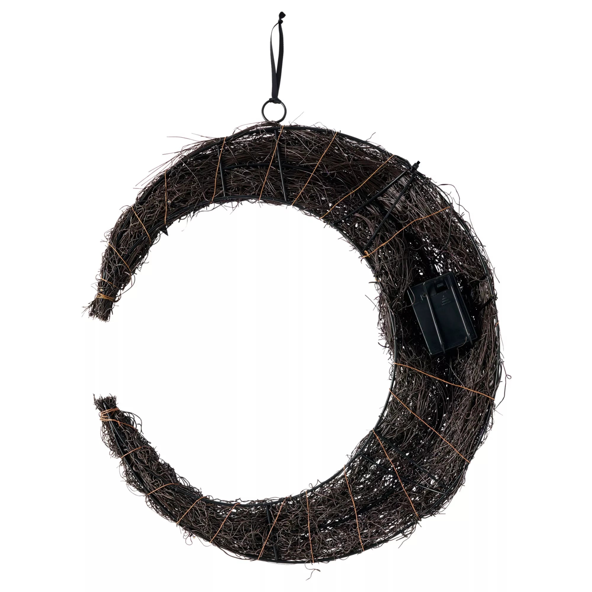 Light-Up Crescent Moon Wreath