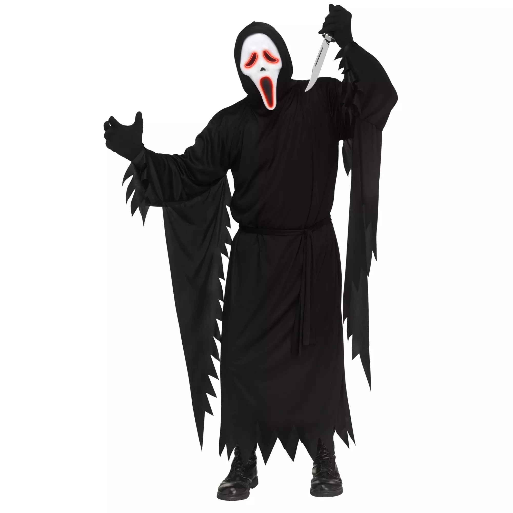 Adult Light-Up Ghost Face Costume